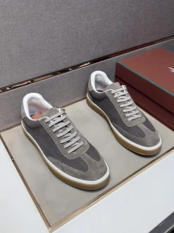 Alternative view of LORO PIANA Sneakers & Trainers Suede-Mesh (Grey-White-Brown) EU39-44 B10202606033420109