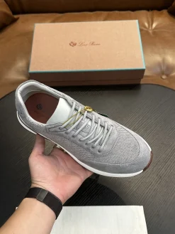 Alternative view of LORO PIANA Sneakers & Trainers Suede-Mesh (Grey-White-Brown) EU39-44 B50202606031892119