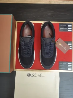 Alternative view of LORO PIANA Sneakers & Trainers Suede-Mesh (Navy-White-Brown) EU39-44 B50202606031893119