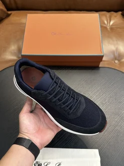 Alternative view of LORO PIANA Sneakers & Trainers Suede-Mesh (Navy-White-Brown) EU39-44 B50202606031894119