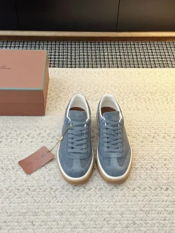 Alternative view of LORO PIANA Sneakers & Trainers Suede-Textile (Blue-White-Brown) EU35-45 B60202606031881119