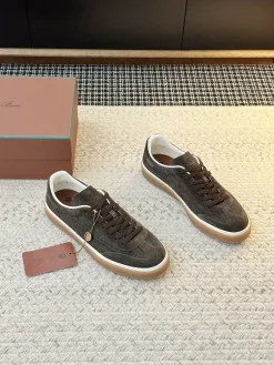 LORO PIANA Sneakers & Trainers Suede-Textile (Brown-White-Tan) EU35-45 B60202606031869119