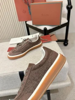 Alternative view of LORO PIANA Sneakers & Trainers Suede-Textile (Brown-White-Tan) EU38-46 B60202606031877119