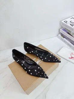 Alternative view of LOUBOUTIN Flats & Loafers Mesh-Leather (Black-Red-White) EU35-42 C20202606033180139