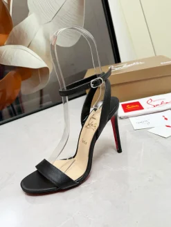 LOUBOUTIN Pumps & Heels Leather (Black-Red) EU35-39 B60202606033204119