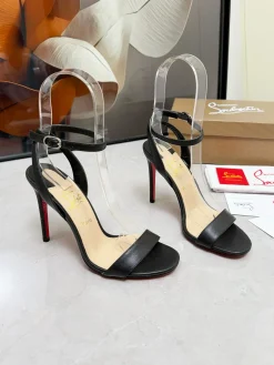 Alternative view of LOUBOUTIN Pumps & Heels Leather (Black-Red) EU35-39 B60202606033204119