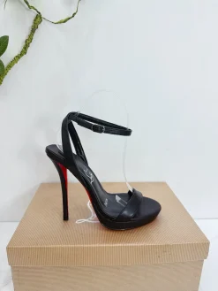 LOUBOUTIN Pumps & Heels Leather (Black-Red) EU35-42 B90202606033205129