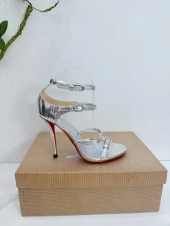 LOUBOUTIN Pumps & Heels Leather (Silver-Red) EU35-42 B80202606033225129