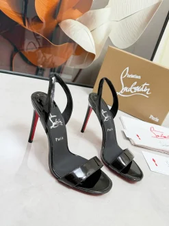 Alternative view of LOUBOUTIN Pumps & Heels Patent Leather (Black-Red) EU35-39 B60202606033207119