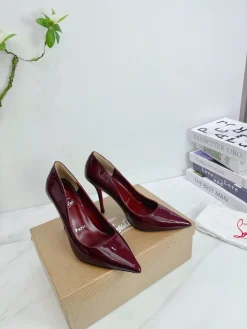 Alternative view of LOUBOUTIN Pumps & Heels Patent Leather (Burgundy-Red) EU35-42 B71202606033211119