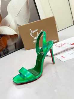LOUBOUTIN Pumps & Heels Patent Leather (Green) EU35-39 B60202606033221119