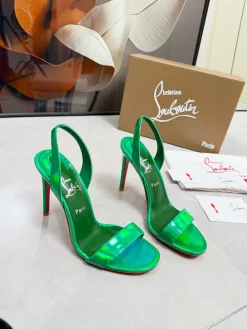 Alternative view of LOUBOUTIN Pumps & Heels Patent Leather (Green) EU35-39 B60202606033221119