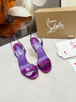 Alternative view of LOUBOUTIN Pumps & Heels Patent Leather (Purple-Red) EU35-39 B60202606033222119