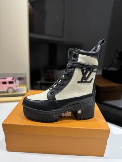 LV Boots & Booties Canvas-Leather (Black-White) EU35-41 B80202606031930129