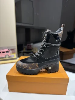 LV Boots & Booties Leather-Canvas (Black-Brown) EU35-41 B60202606031934119