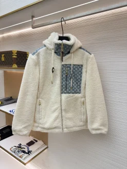 LV Coats & Jackets Fleece (White-Blue) 34-44 C75202606130812159