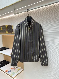 LV Coats & Jackets Nylon (Gray-White-Blue) S-XL B75202606130498129