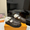 LV Flats & Loafers Canvas-Fur (Brown-White-Black) EU35-42 B60202606031944119