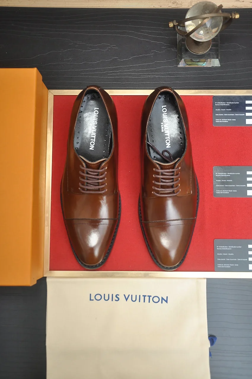 LV Formal Shoes Leather (Brown-Black) EU38-45 B40202606031981109 - Image 2