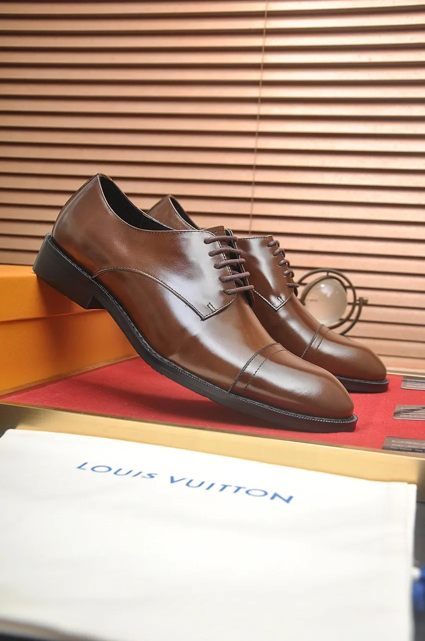 LV Formal Shoes Leather (Brown-Black) EU38-45 B40202606031981109 - Image 3