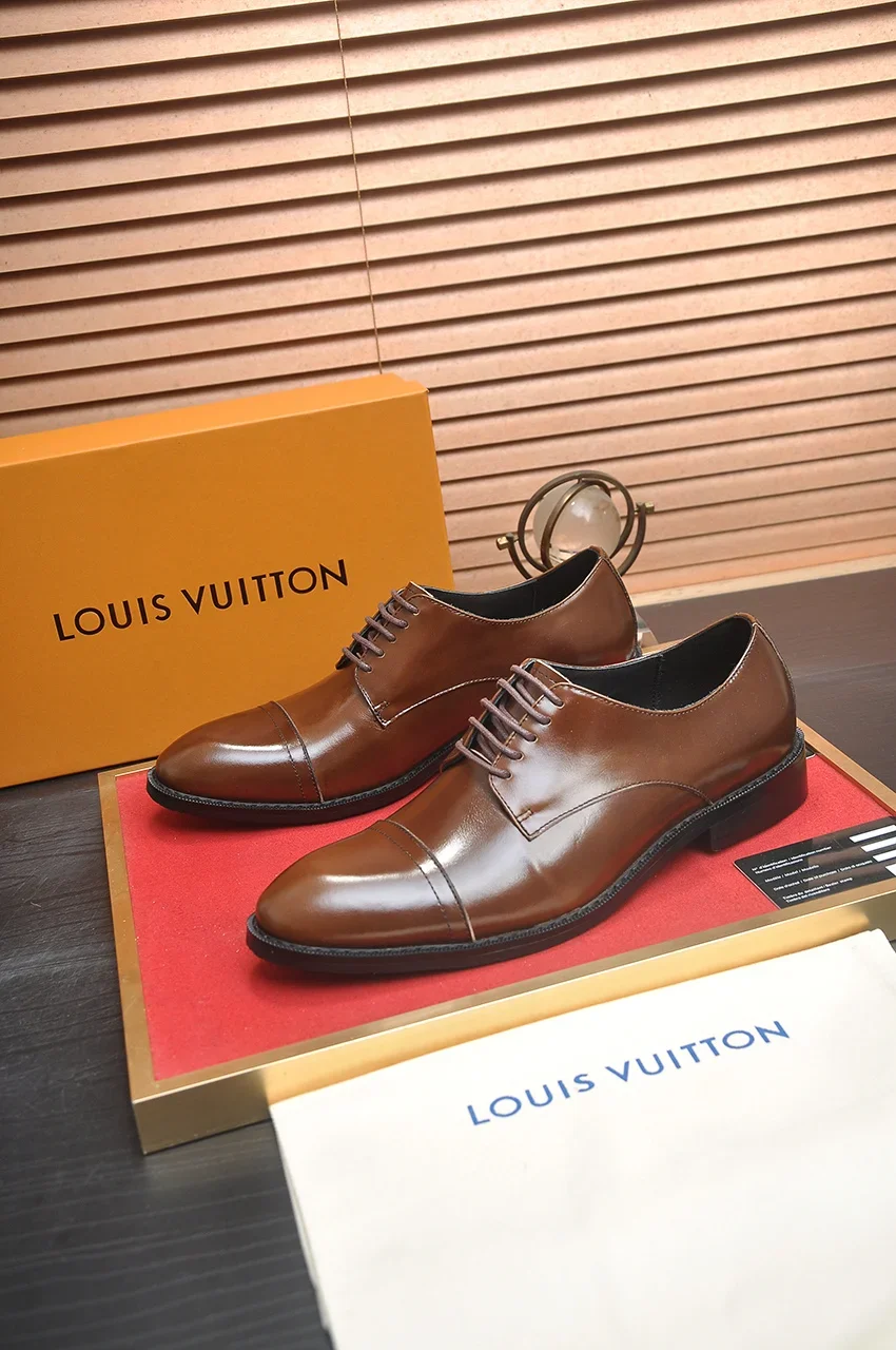 LV Formal Shoes Leather (Brown-Black) EU38-45 B40202606031981109 - Image 4