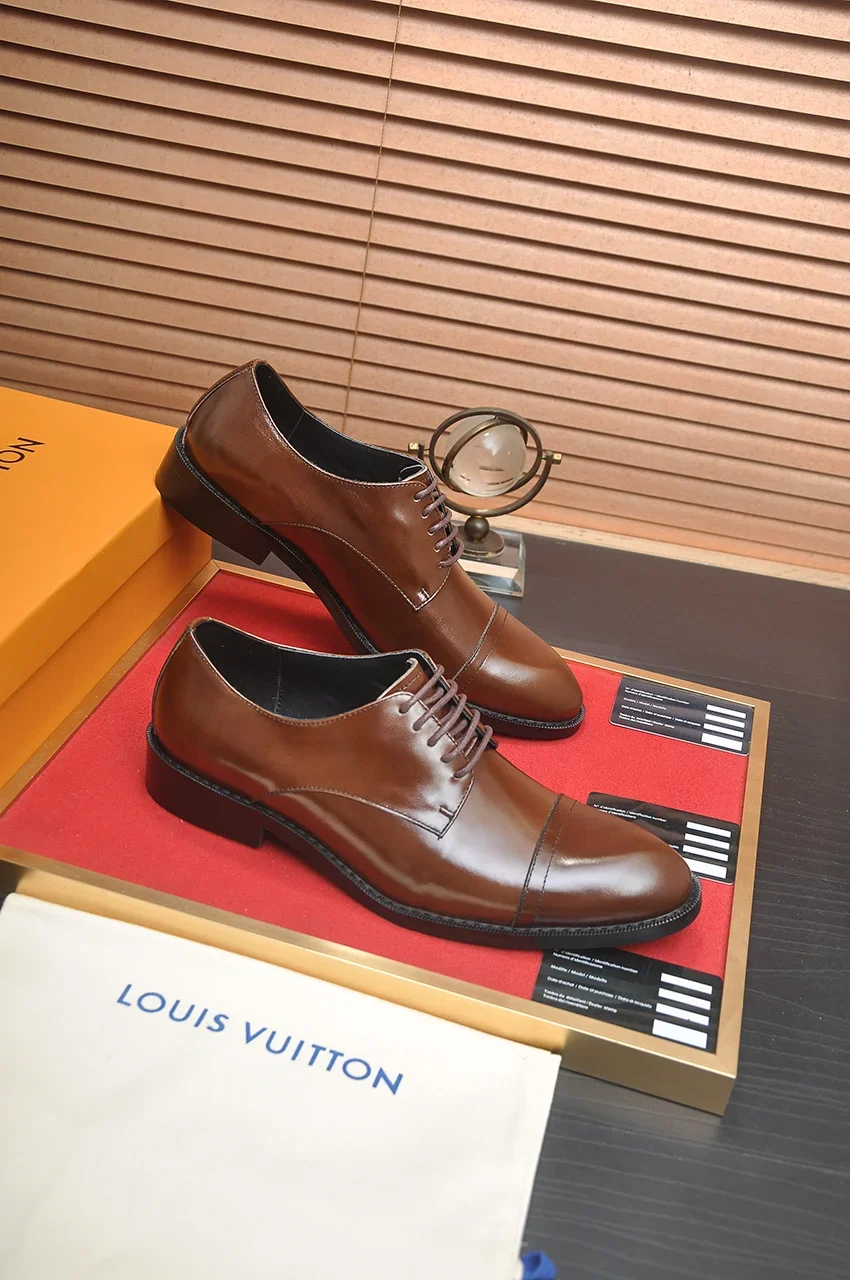 LV Formal Shoes Leather (Brown-Black) EU38-45 B40202606031981109 - Image 6