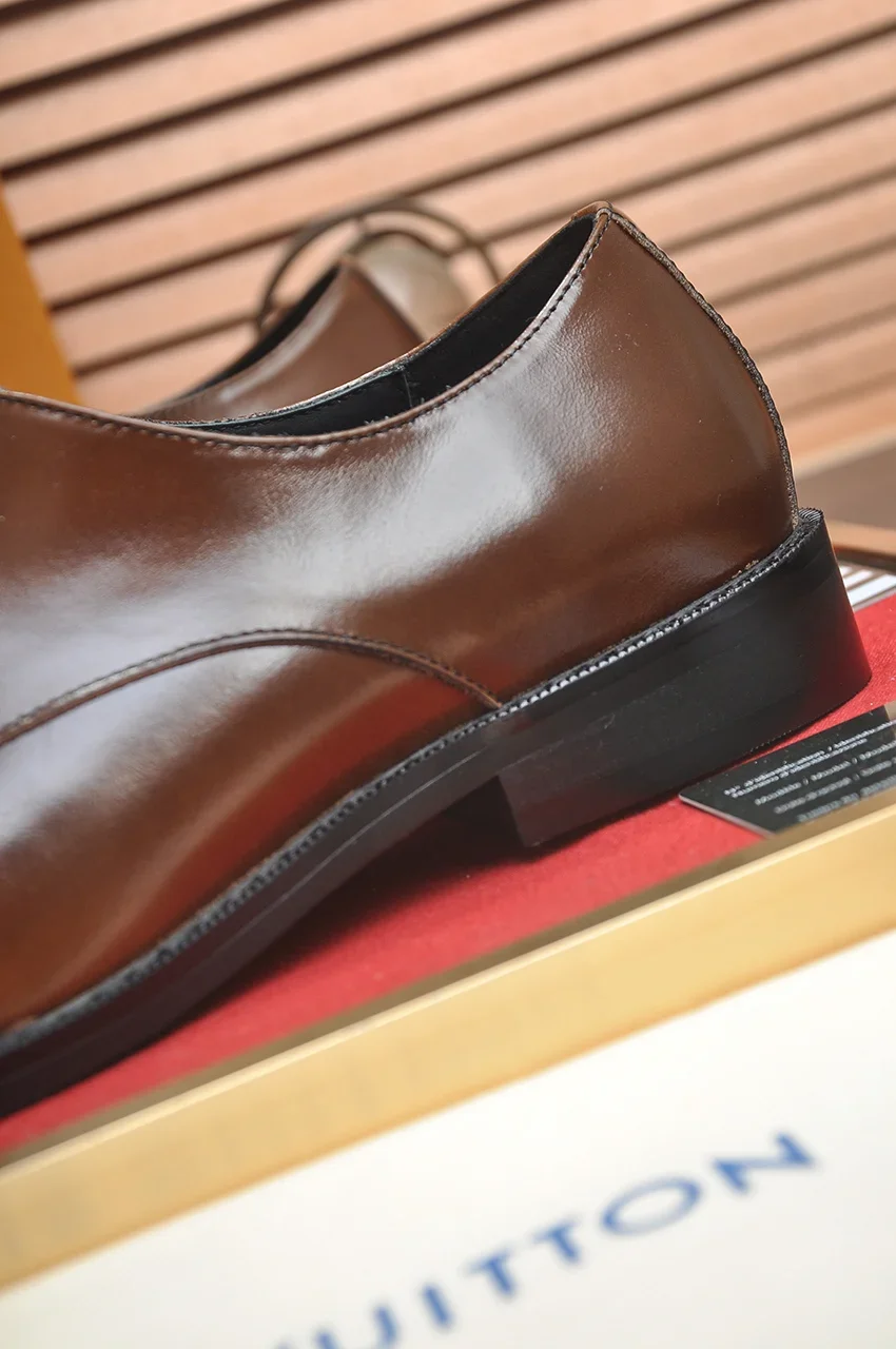 LV Formal Shoes Leather (Brown-Black) EU38-45 B40202606031981109 - Image 9