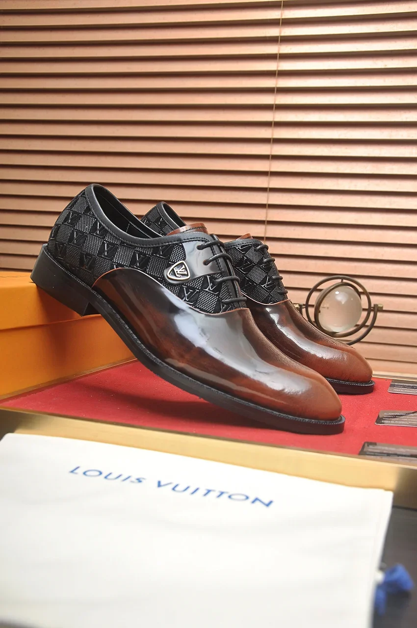 LV Formal Shoes Leather (Brown-Black) EU38-45 B40202606031988109 - Image 3
