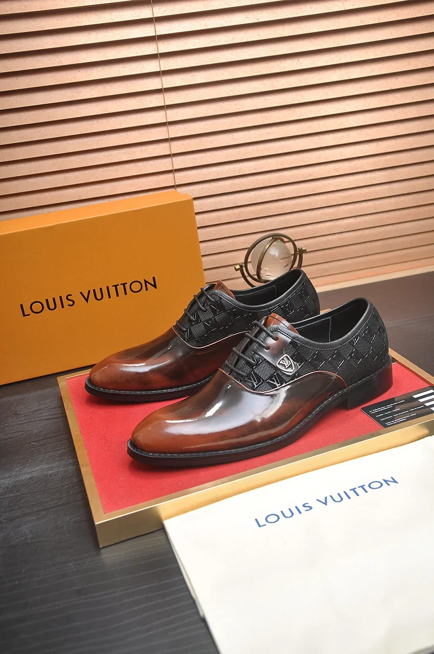 LV Formal Shoes Leather (Brown-Black) EU38-45 B40202606031988109 - Image 4