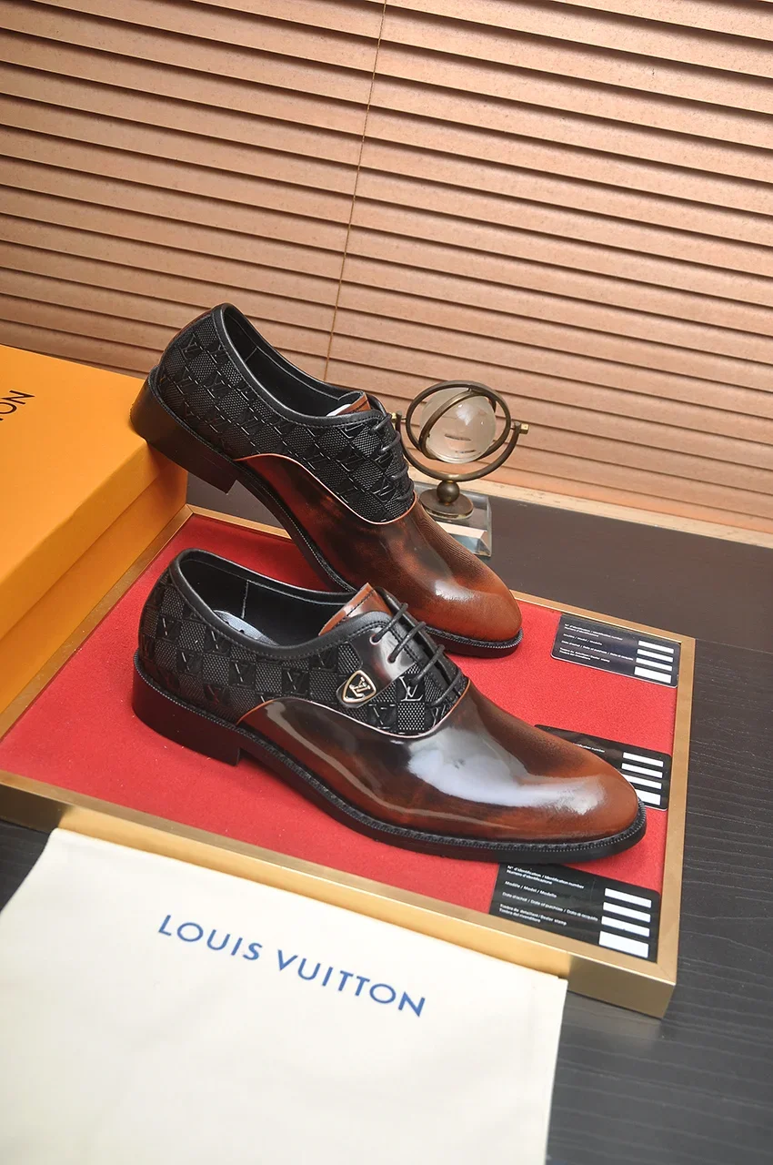 LV Formal Shoes Leather (Brown-Black) EU38-45 B40202606031988109 - Image 6