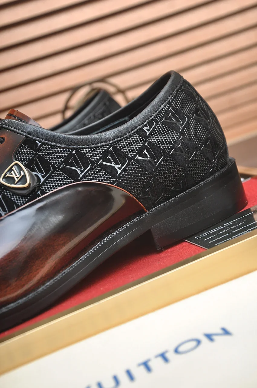 LV Formal Shoes Leather (Brown-Black) EU38-45 B40202606031988109 - Image 9