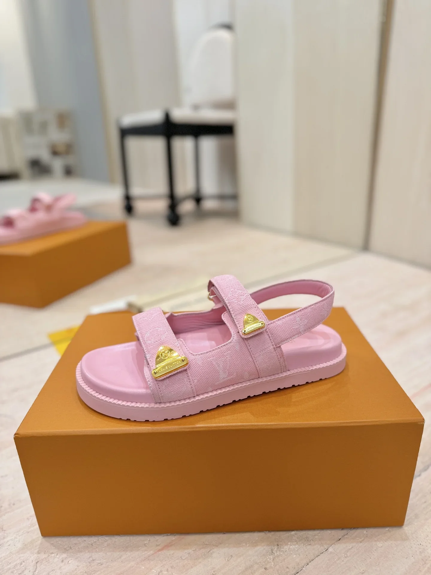 LV Sandals & Mules Canvas (Pink-Gold) EU35-39 C00202606032042129