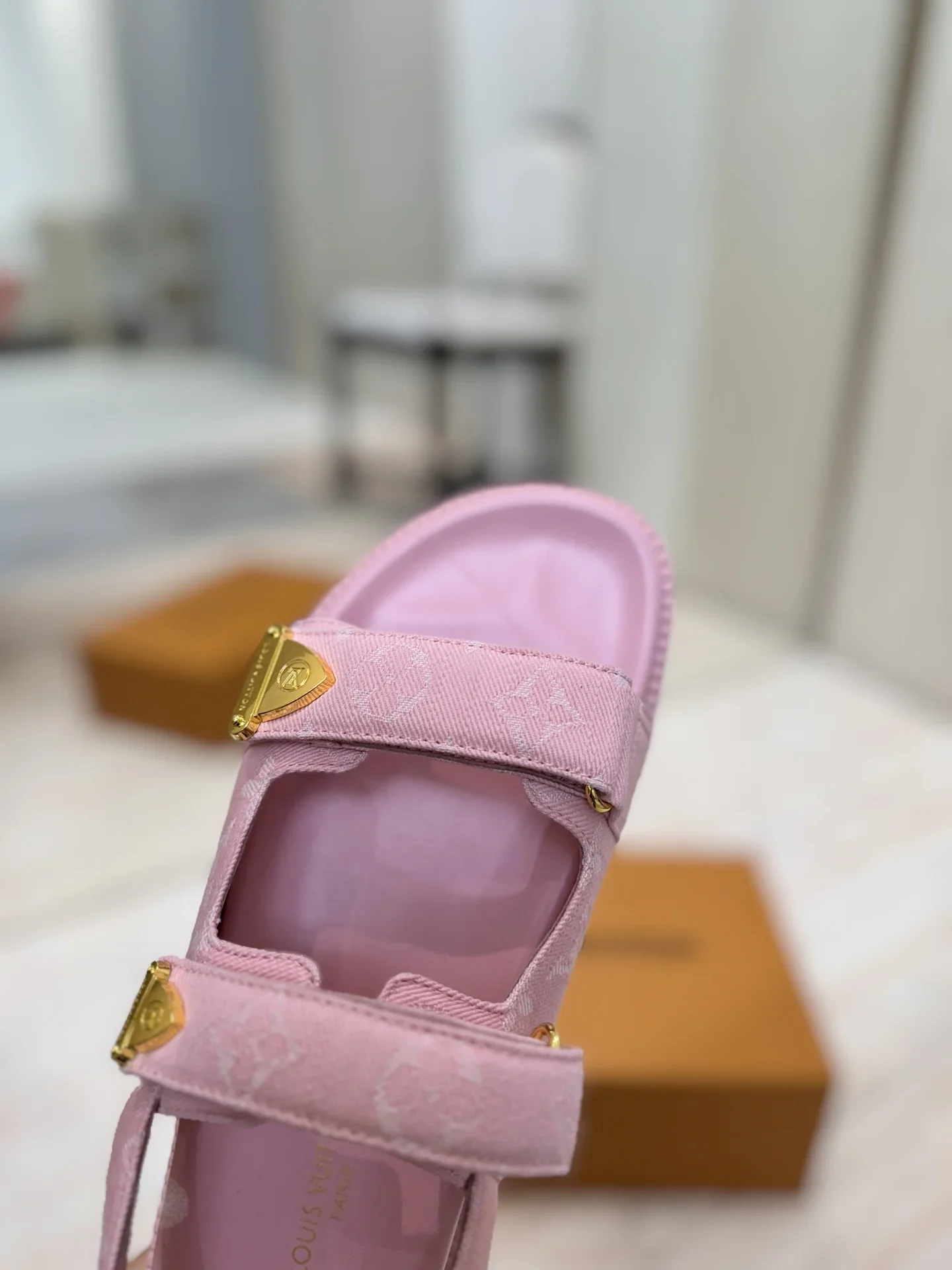 LV Sandals & Mules Canvas (Pink-Gold) EU35-39 C00202606032042129 - Image 2