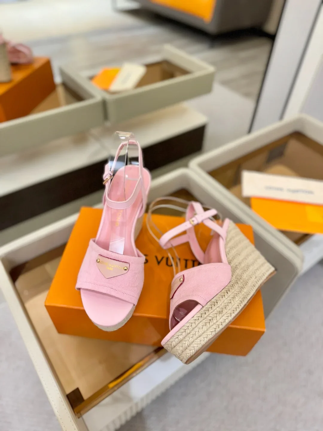 LV Sandals & Mules Canvas-Rope (Pink-Beige) EU34-42 C50202606032045149 - Image 5