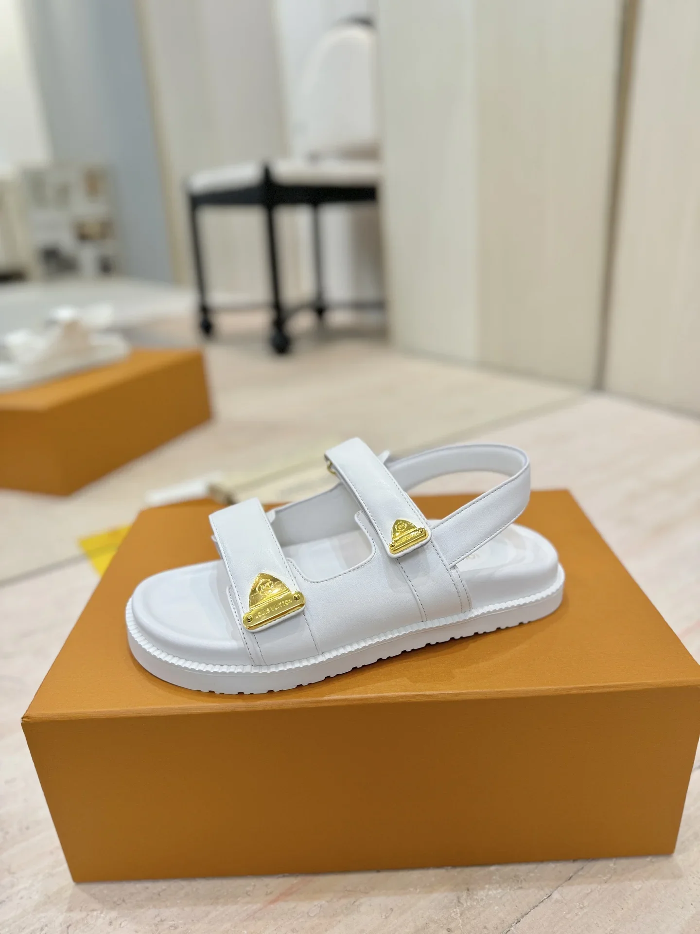 LV Sandals & Mules Leather (White-Gold) EU35-39 C00202606032063129