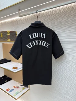Alternative view of LV Shirts & Polos Cotton (Black-White) S-XL B05202606130194109