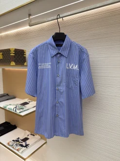 LV Shirts & Polos Cotton (Blue-White) S-XL A95202606130057109