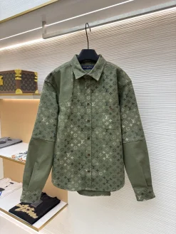 LV Shirts & Polos Cotton (Green) S-XL B95202606130418139