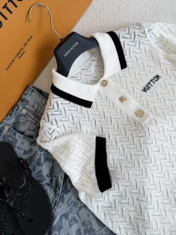 Alternative view of LV Shirts & Polos Cotton (White-Black) C15202606010178139