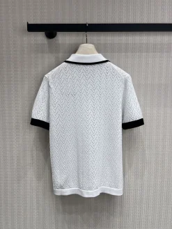 Alternative view of LV Shirts & Polos Cotton (White-Black) S-M-L B55202606010796119