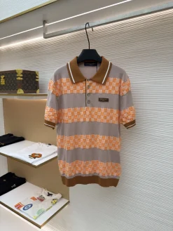 LV Shirts & Polos Knit (Brown-Orange-White) S-XL B15202606130807109