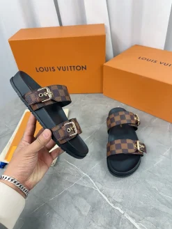 LV Slides & Slippers Canvas (Brown-Black) EU35-46 A8020260603214699