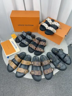 Alternative view of LV Slides & Slippers Canvas (Brown-Black) EU35-46 A8020260603214699
