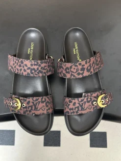 Alternative view of LV Slides & Slippers Canvas (Brown-Black-Gold) EU35-39 B80202606032178129