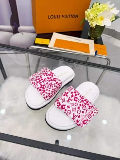 LV Slides & Slippers Canvas (Brown-Black-White-Pink-Blue) EU35-46 A6020260603214489