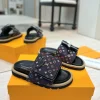 LV Slides & Slippers Canvas-Leather (Black-Multi-Color) EU35-45 B0020260603221799