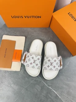 LV Slides & Slippers Canvas-Leather (Brown-Black-Blue-White) EU35-45 A6020260603219189