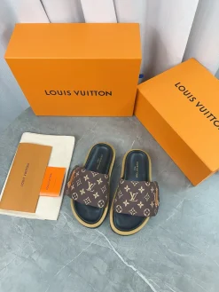 LV Slides & Slippers Canvas-Leather (Brown-Black-Blue-White) EU35-45 A6020260603219389