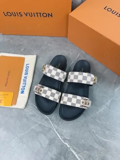 LV Slides & Slippers Canvas-Leather (Brown-Black-White-Grey) EU35-46 A8020260603214399