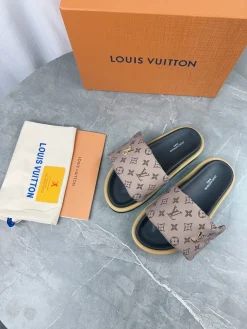 Alternative view of LV Slides & Slippers Canvas-Leather (Brown-Black-White-Pink) EU35-45 A6020260603219789